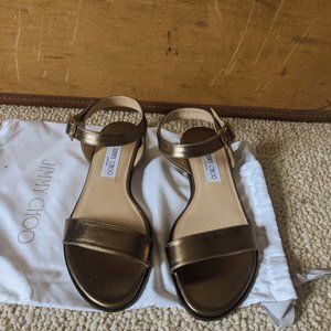 Jimmy Choo Gold City Sandal Flats